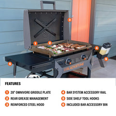 28" Griddle with Hood